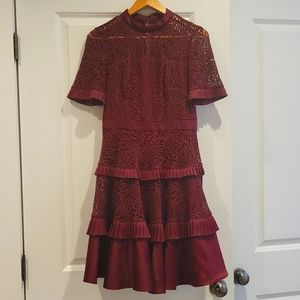 Chic burgundy dress